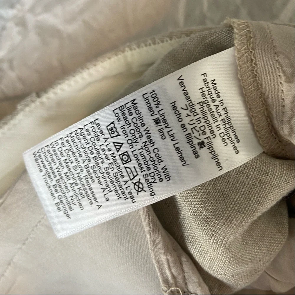 J. Crew - Wide-leg essential pant in linen - Flax Size 6 BW528 - NWT unopened - Picture 7 of 11